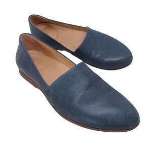 Dansko Fawna Navy Blue Leather Loafers Womens US 7 EU 37 Slip On Shoes